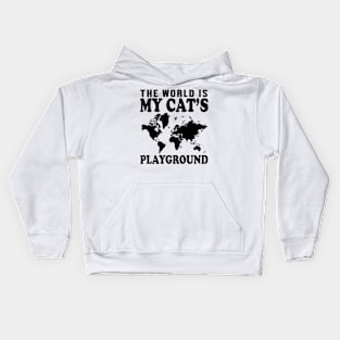 The world is my cat's playground Kids Hoodie